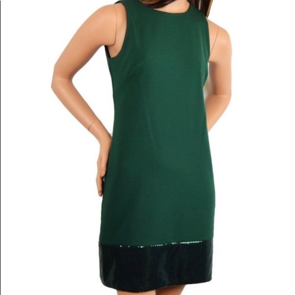 Vince Camuto Dresses | Vince Camuto Sequin Hem Sleeveless Dress | Color: Green | Size: 6 | 1ofakind_Pieces's Closet